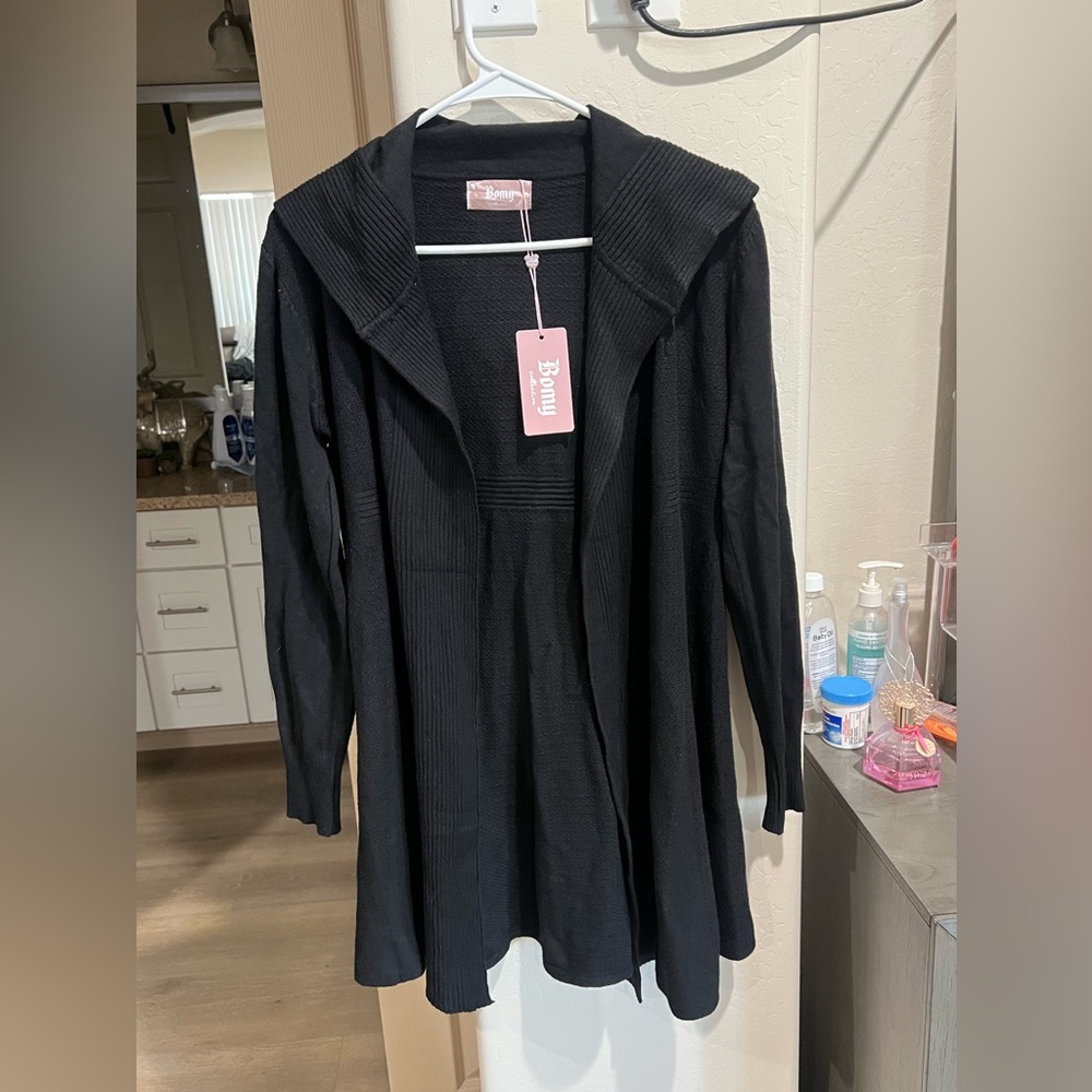 Black cardigan